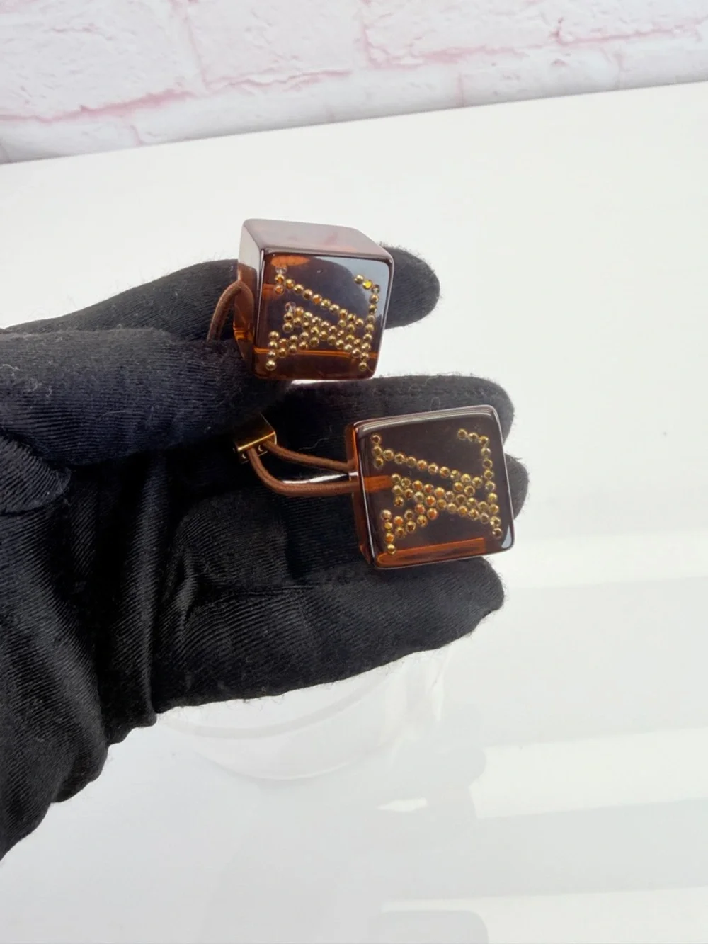 Louis Vuitton Crystal Cube Hair Tie